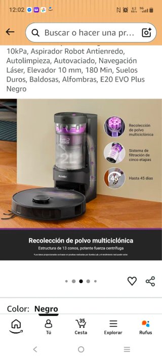 Aspiradora Eureka E20 Plus Negra