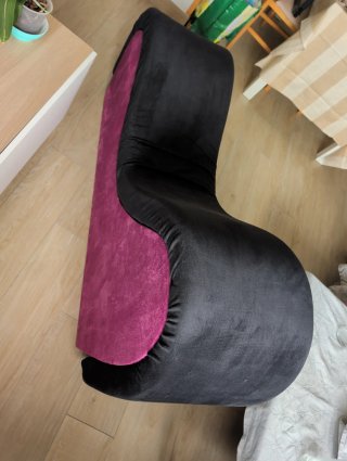 Sofá Diván Negro y Rosa