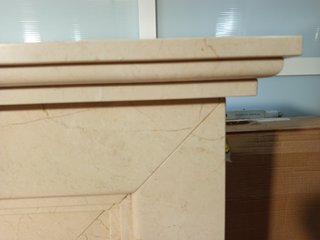 Frontal Chimenea Mármol Crema Marfil Nuevo