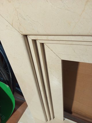 Frontal Chimenea Mármol Crema Marfil Nuevo