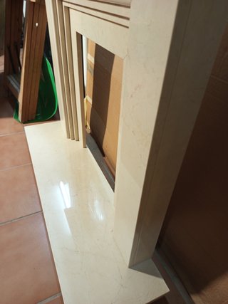 Frontal Chimenea Mármol Crema Marfil Nuevo