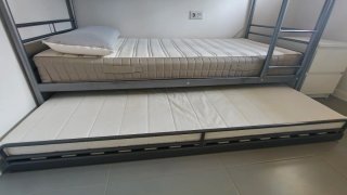 Litera triple con cajonera blanca Ikea