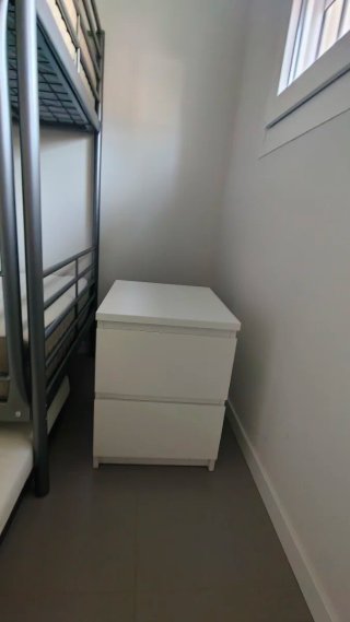 Litera triple con cajonera blanca Ikea