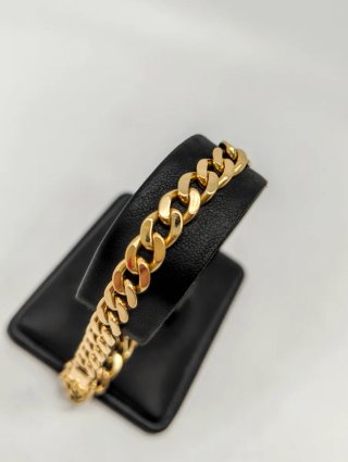 Pulsera Esclava Oro 18kt cadena estilo cubana