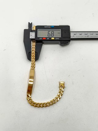 Pulsera Esclava Oro 18kt cadena estilo cubana