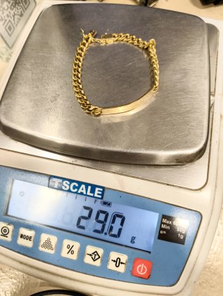 Pulsera Esclava Oro 18kt cadena estilo cubana