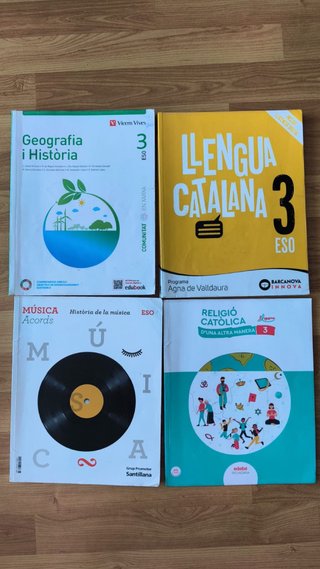Libros SAFA HORTA 3ro ESO que no han cambiado