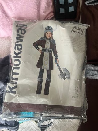 Disfraz Vikinga Niña 5-6 Años
