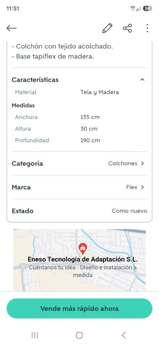 Colchón y base tapiflex