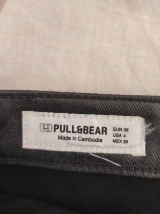 Falda cuero negra efecto brillante