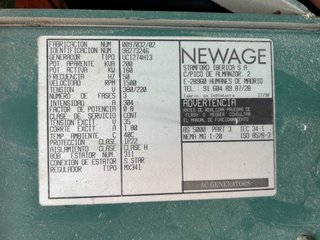 Generador Eléctrico Newage 200 KVA