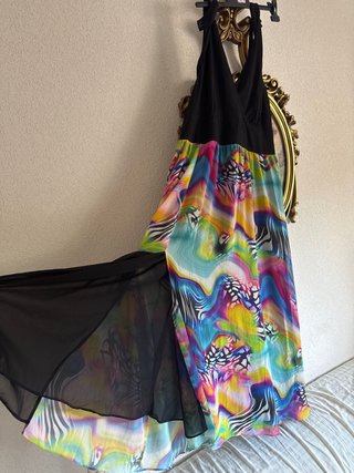 Vestido largo estampado talla L