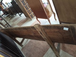 Banco rústico madera pino antiguo