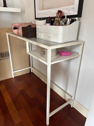 Tocador/Escritorio Metálico con Cristal