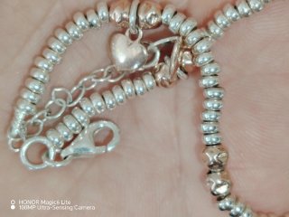 Bracciale Argento 925 Bicolore Cuore e Quadrifogli