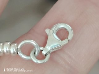 Bracciale Argento 925 Bicolore Cuore e Quadrifogli