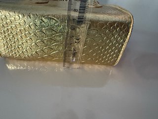 Mini bolso dorado efecto piel