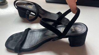 Sandalias negras tacón bajo talla 39