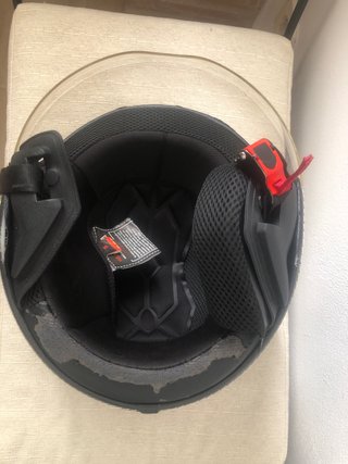 Casco Moto Jet Negro con Visera,talla s,usado.