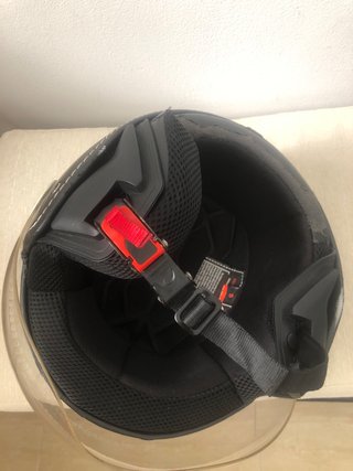 Casco Moto Jet Negro con Visera,talla s,usado.