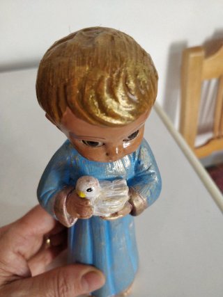 Niño Jesús con pájaro