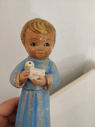 Niño Jesús con pájaro