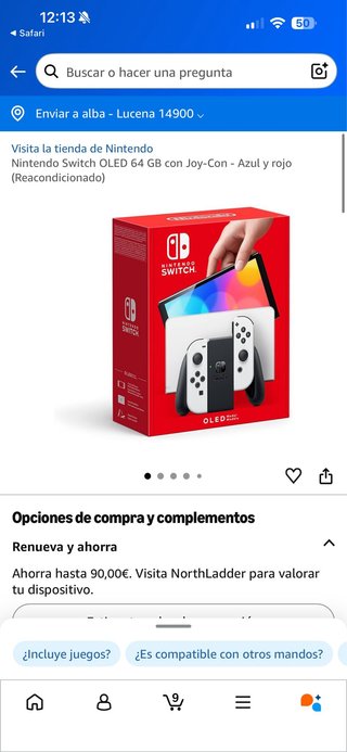 Nintendo Switch OLED blanca