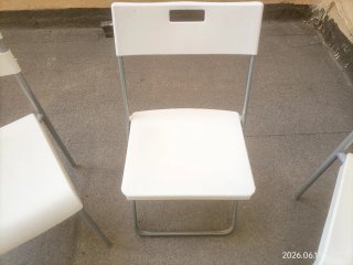3 Sillas Plegables Blancas