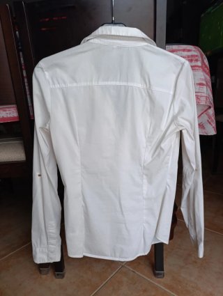 Camisa Stradivarius Blanca Talla S