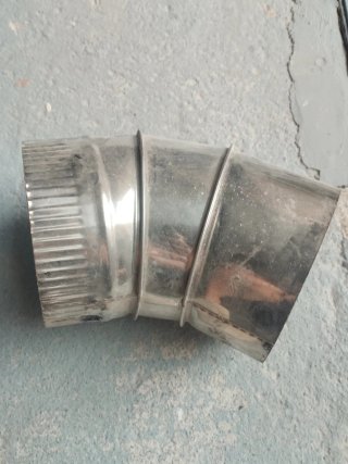 Codo metal chimenea leña/pellets