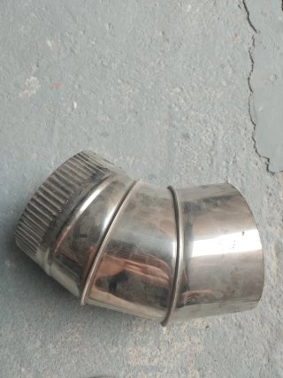 Codo metal chimenea leña/pellets