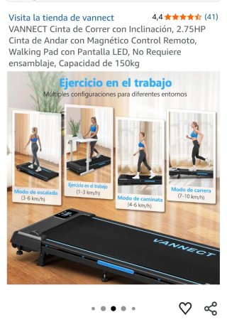 Cinta de Correr VANNECT 2.75HP LED 150kg