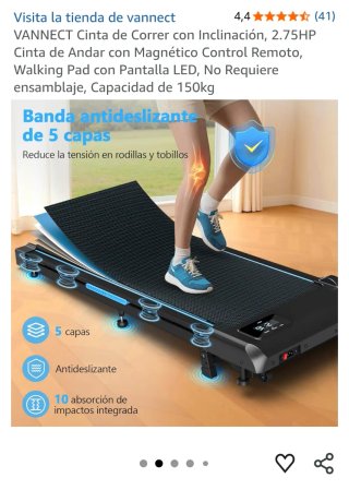 Cinta de Correr VANNECT 2.75HP LED 150kg