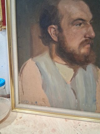 Retrato al óleo de hombre