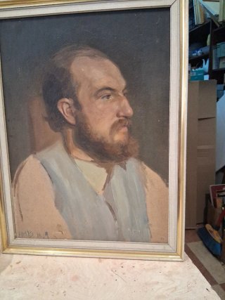 Retrato al óleo de hombre
