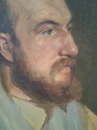 Retrato al óleo de hombre