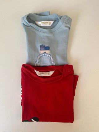 2 Camisetas Mayoral Niño 4-6 Meses