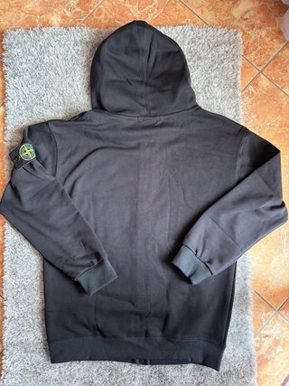 Stone Island Zip Hoodie Preta – Excelente Estado