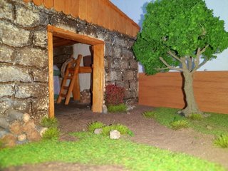 Pesebre artesanal de madera