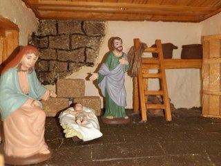Pesebre artesanal de madera