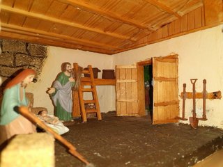 Pesebre artesanal de madera