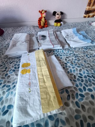 Sábanas minicuna bordadas oso y pajarito