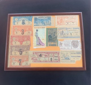 Cuadro Antiguo Entradas Corridas de Toros