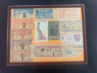Cuadro Antiguo Entradas Corridas de Toros