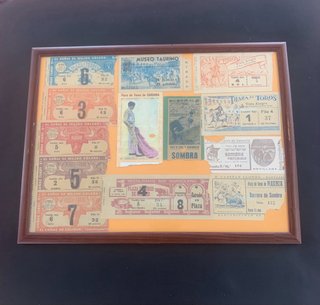 Cuadro Antiguo Entradas Corridas de Toros