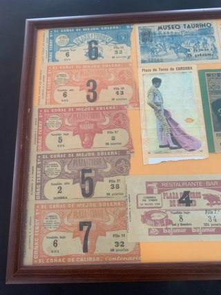 Cuadro Antiguo Entradas Corridas de Toros
