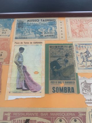 Cuadro Antiguo Entradas Corridas de Toros
