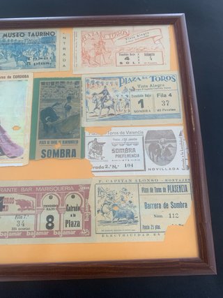 Cuadro Antiguo Entradas Corridas de Toros