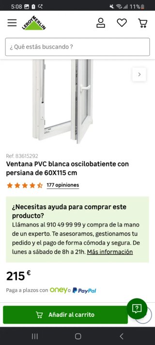 Ventana blanca con persiana leroy merlin
