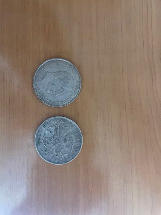 2 Monedas 100 Pesetas Franco Plata 1966.